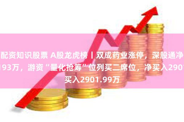 配资知识股票 A股龙虎榜丨双成药业涨停，深股通净买入9193万，游资“量化抢筹”位列买二席位，净买入2901.99万