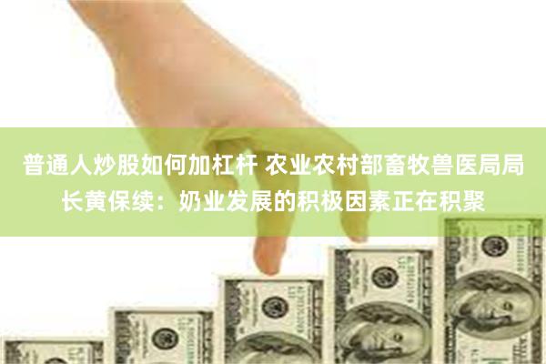普通人炒股如何加杠杆 农业农村部畜牧兽医局局长黄保续：奶业发展的积极因素正在积聚
