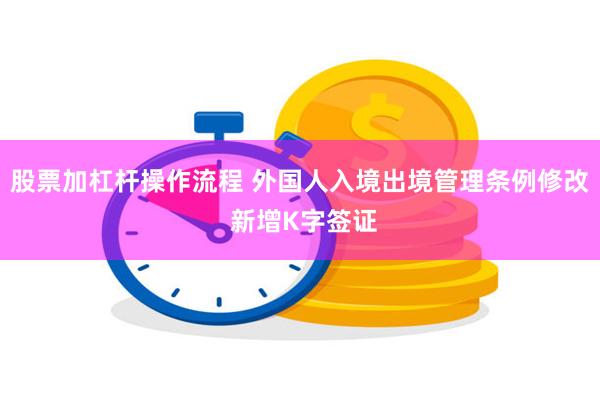 股票加杠杆操作流程 外国人入境出境管理条例修改 新增K字签证